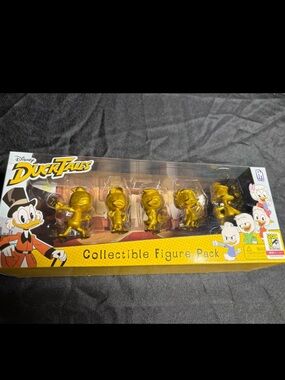 Disney Duck Tales Gold Collectible Figure 5 Pack San Diego Comic Con Exclusive